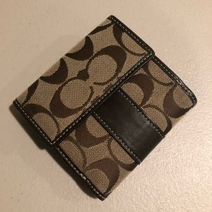 Coach Signature Mini Wallet *read description*